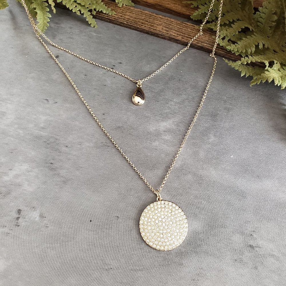 Avon Pave Reversible Layered Necklace